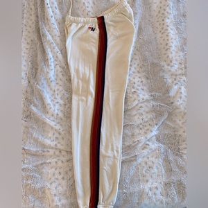 Aviator Nation Velvet Striped sweatpants size Large
